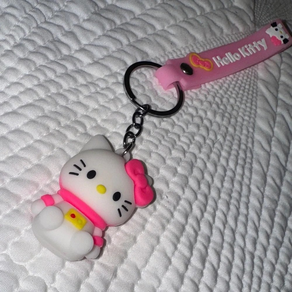 Hello Kitty Keychain with Pink Accents
